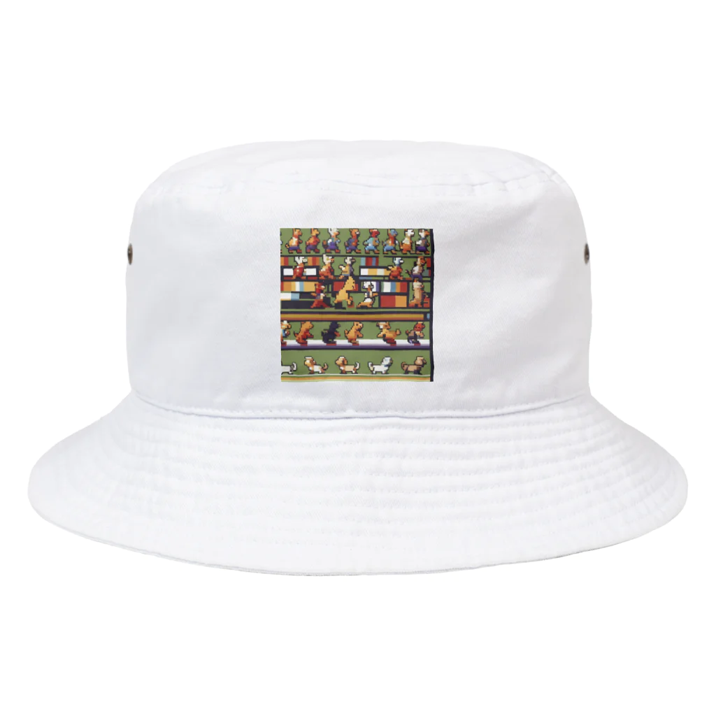 TAKASHIIのパレードで踊っている犬 Bucket Hat