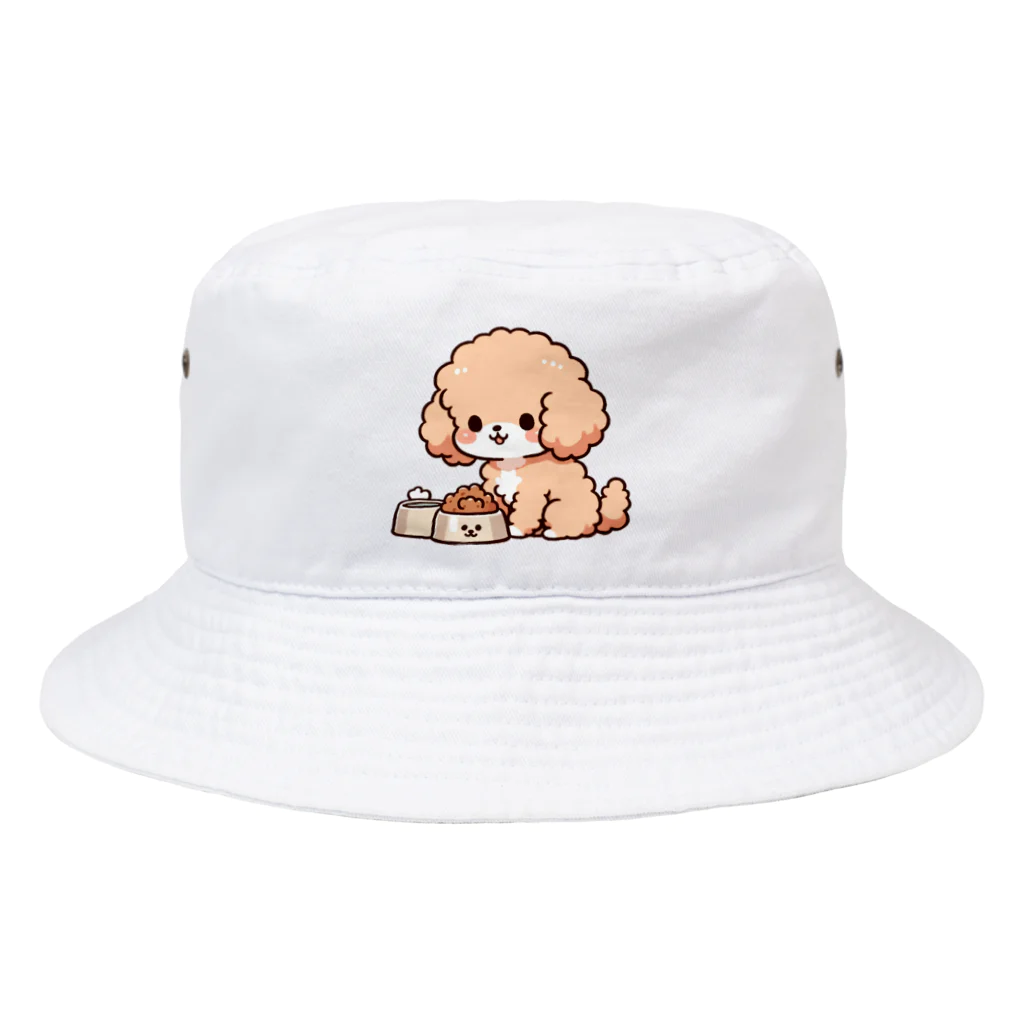 Tokyo_Doodleのもふもふアプリコット　トイプードル　たべる Bucket Hat