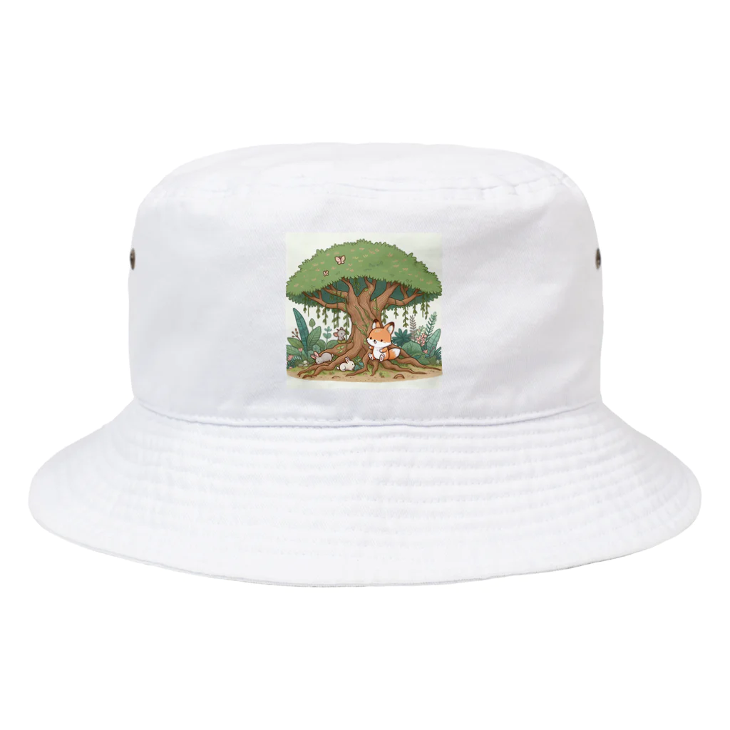 星パンダショップのガジュマルとキツネと森の仲間たち Bucket Hat