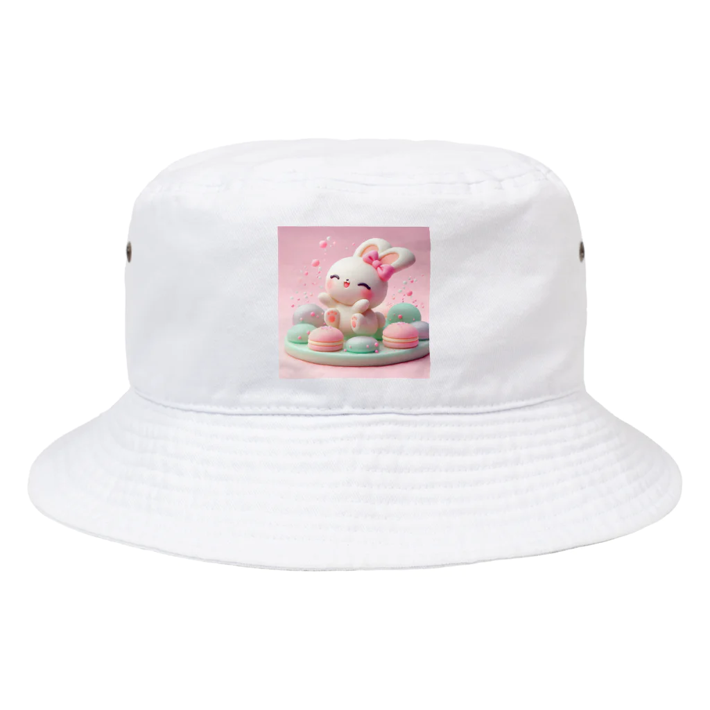 星パンダショップのほわほわマカロンうさぎ Bucket Hat