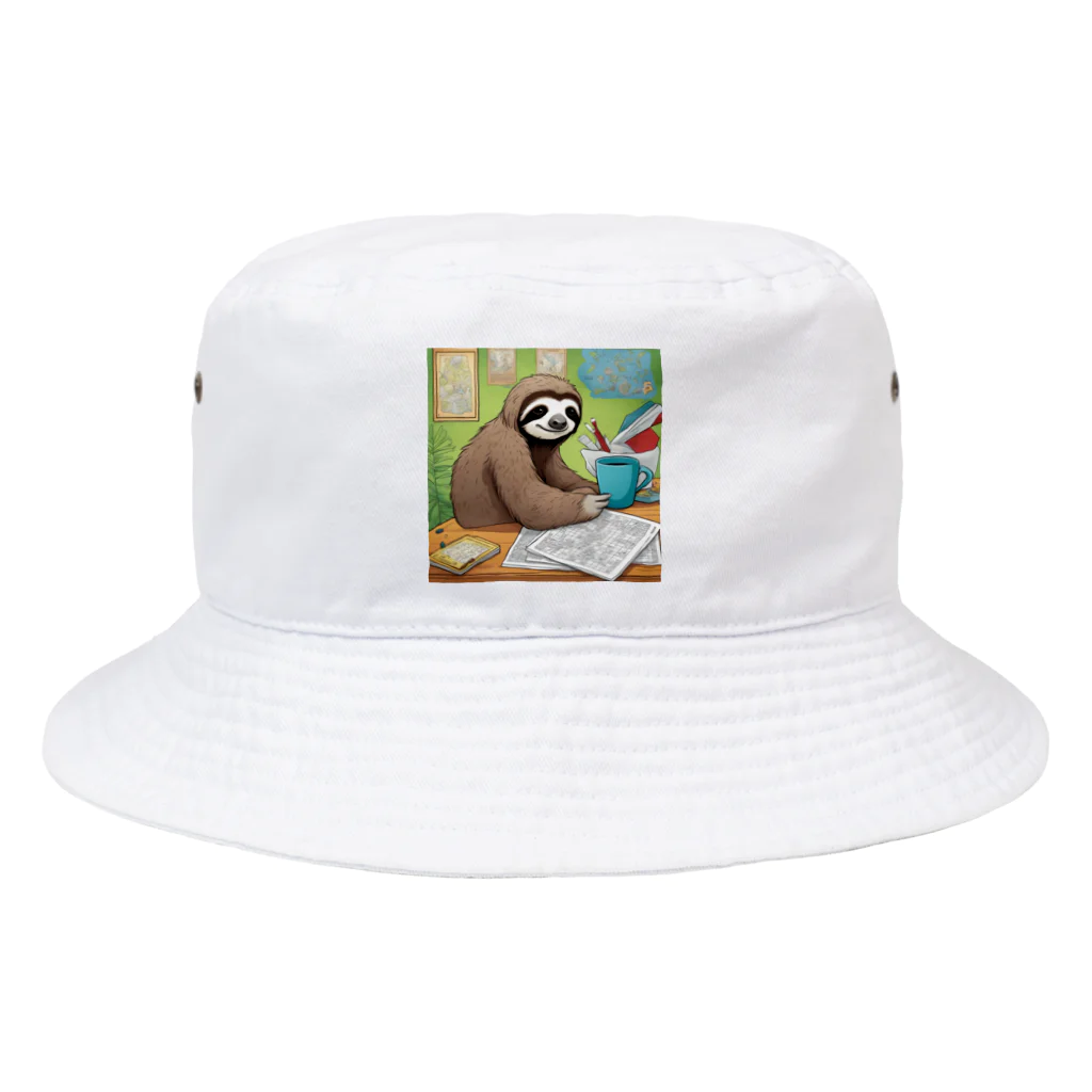 hobopoの"A Sloth Trying Various Things"  Bucket Hat