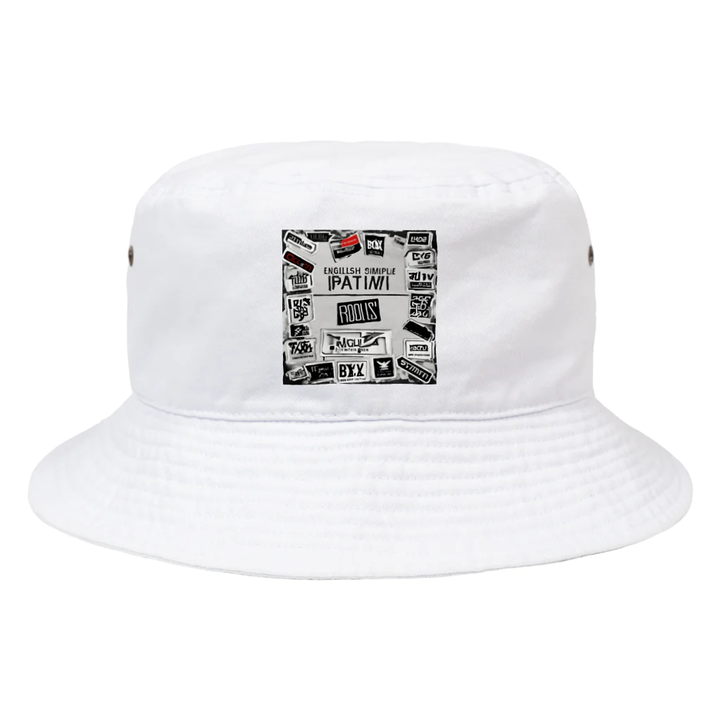 ai美女ショップのオシャレな英語ロゴ Bucket Hat