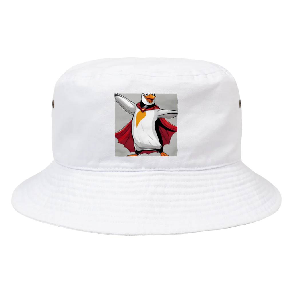 hypudgyのスーパーヒーローペンギン A  Bucket Hat