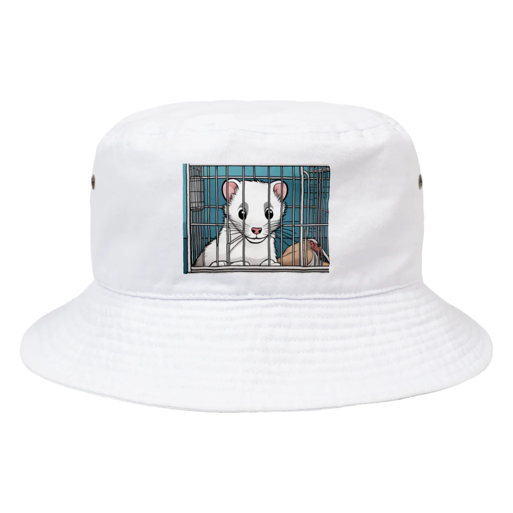 ai-open-202402のフェレット Bucket Hat