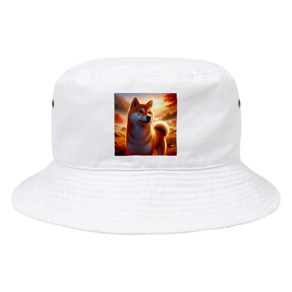 ANTARESの夕方の黄昏　柴犬 Bucket Hat