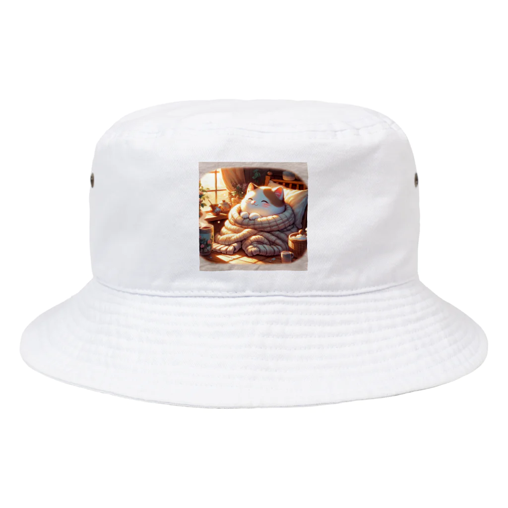 Cat-To-Critter-Fashionのほのぼのな猫 Bucket Hat