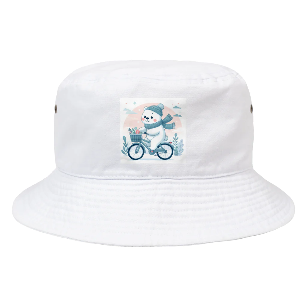 星パンダショップの自転車で駆け抜けてシロクマ Bucket Hat