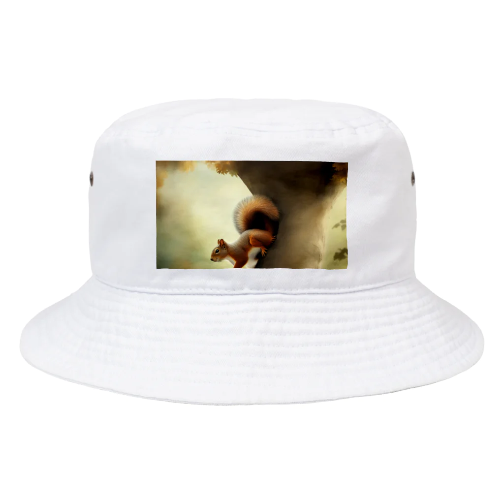 Harmony of Natureのかわいいリスのしっぽに夢中 Bucket Hat