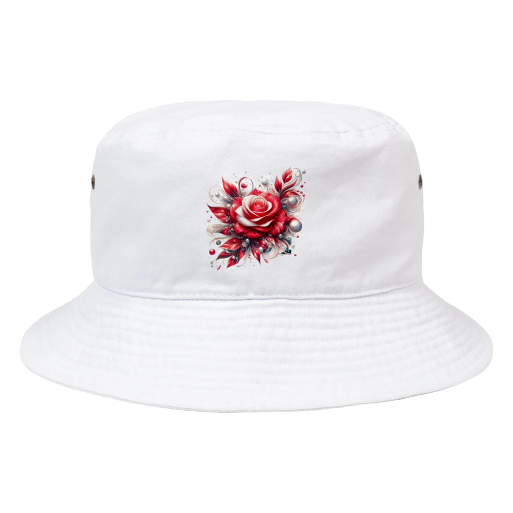 レベルUPのバラ×パール Bucket Hat