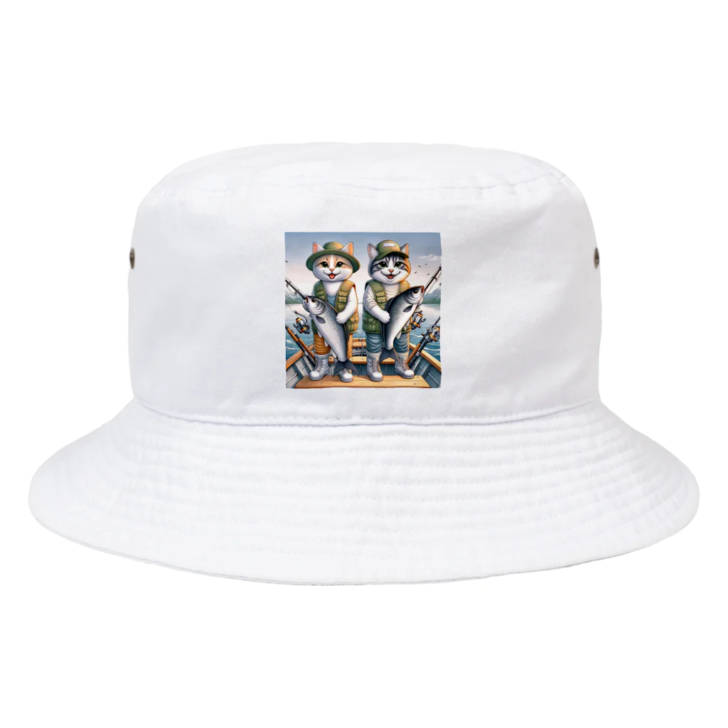 nekofishingのnekofishing仲良し Bucket Hat