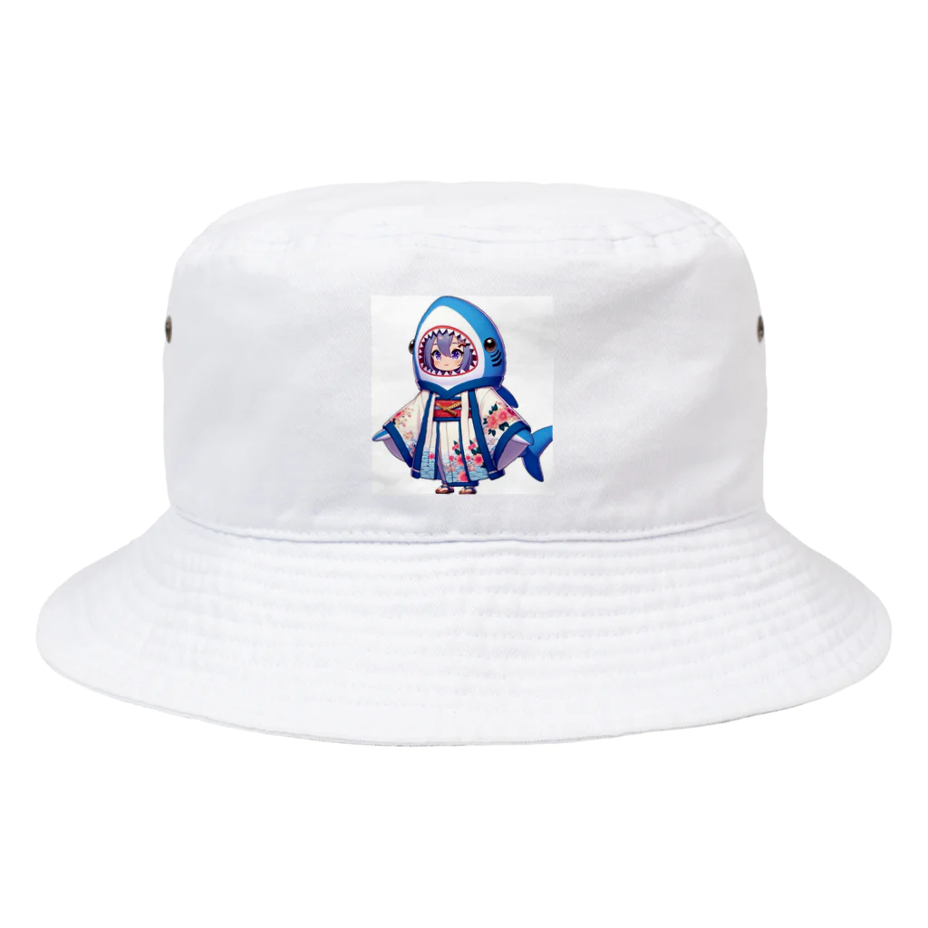 WING_0101の和風サメちゃんグッズ Bucket Hat