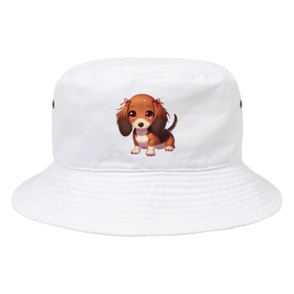 Dog Selectionのミニチュアダックス　女の子　アイテム Bucket Hat