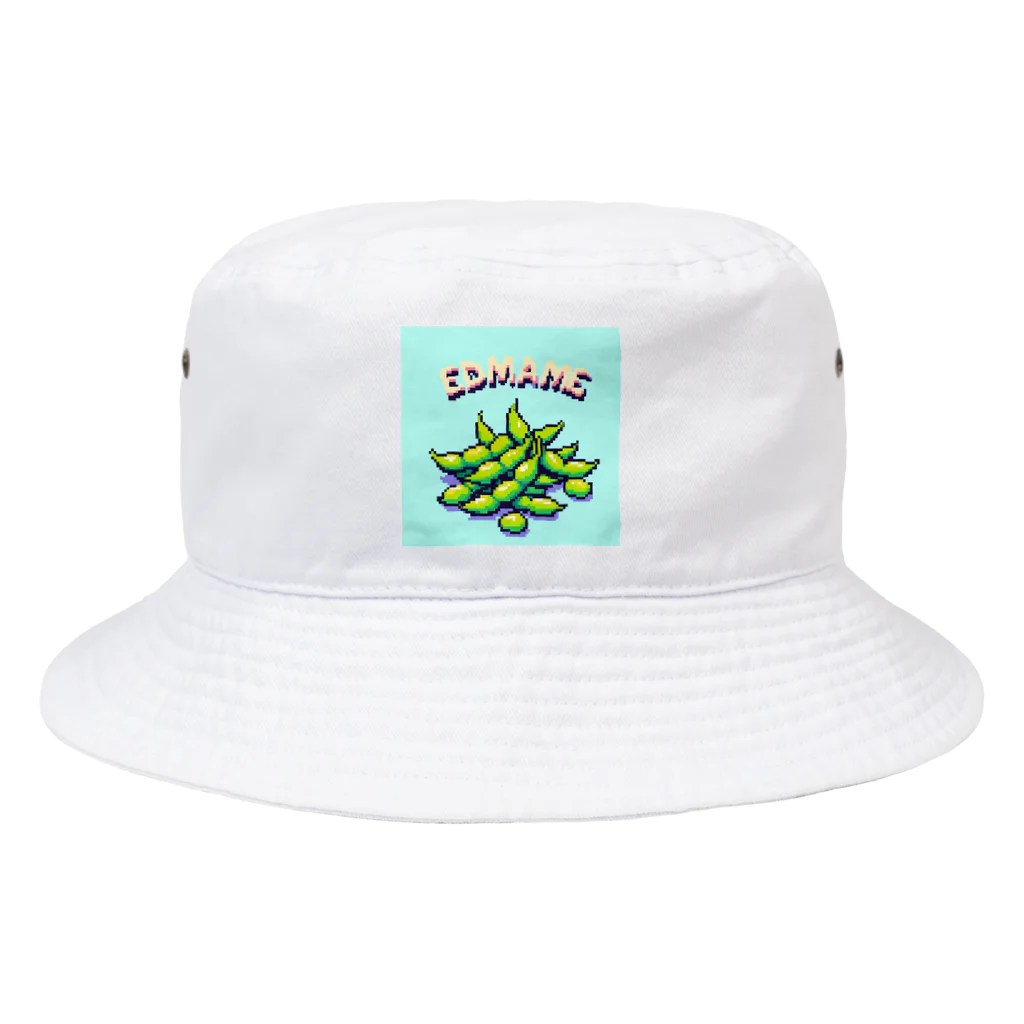 ドット絵調理器具のドット絵「枝豆」 Bucket Hat