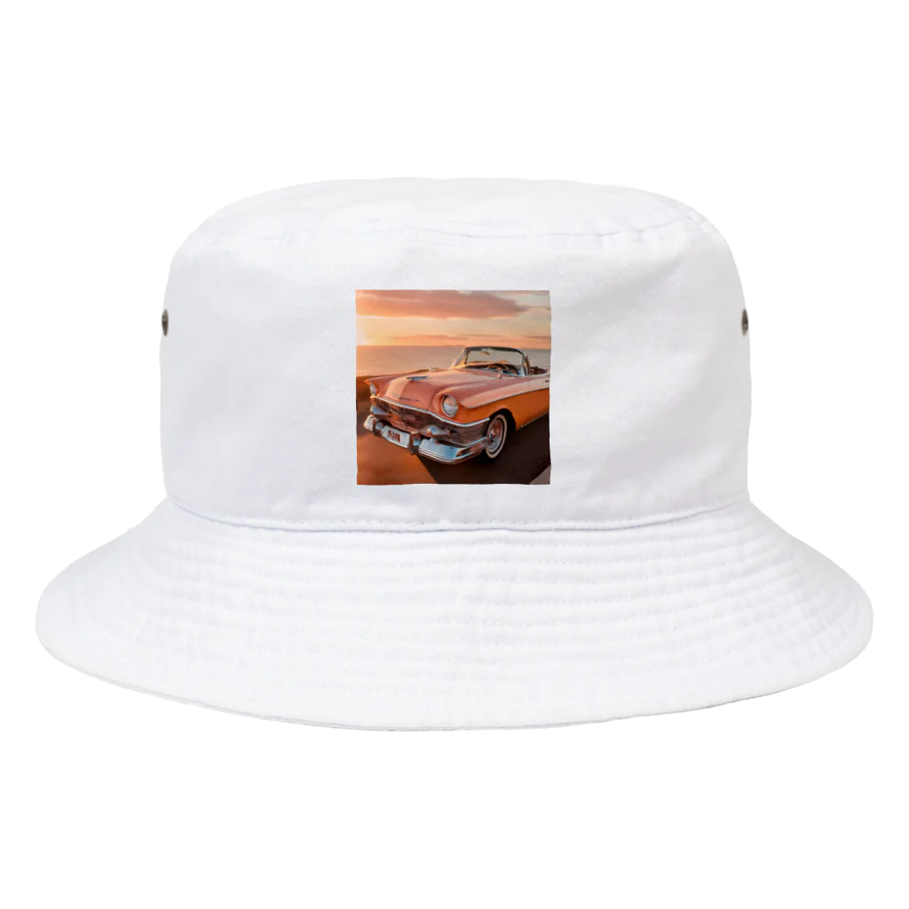 SUNSET TAKEOFFのSUNSET ハワイアンクラシックカー Bucket Hat