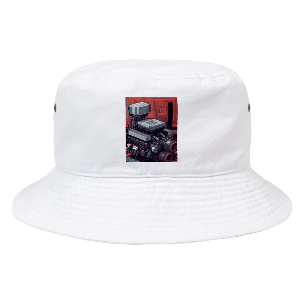 KZ_Graphicsのこっくりと唸るエンジンマウント Bucket Hat