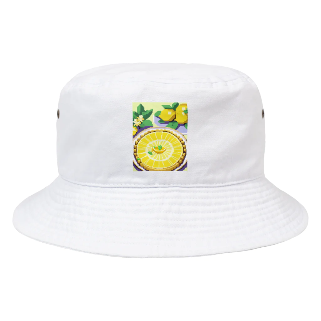 KZ_Graphicsの黄色いレモンタルトのような洋菓子 Bucket Hat