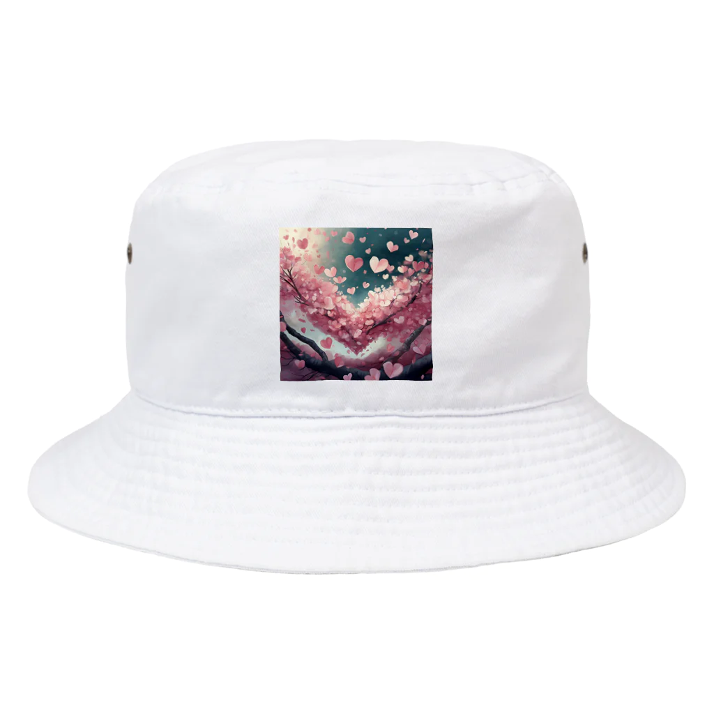 ねこねこねこんのハートさくら Bucket Hat