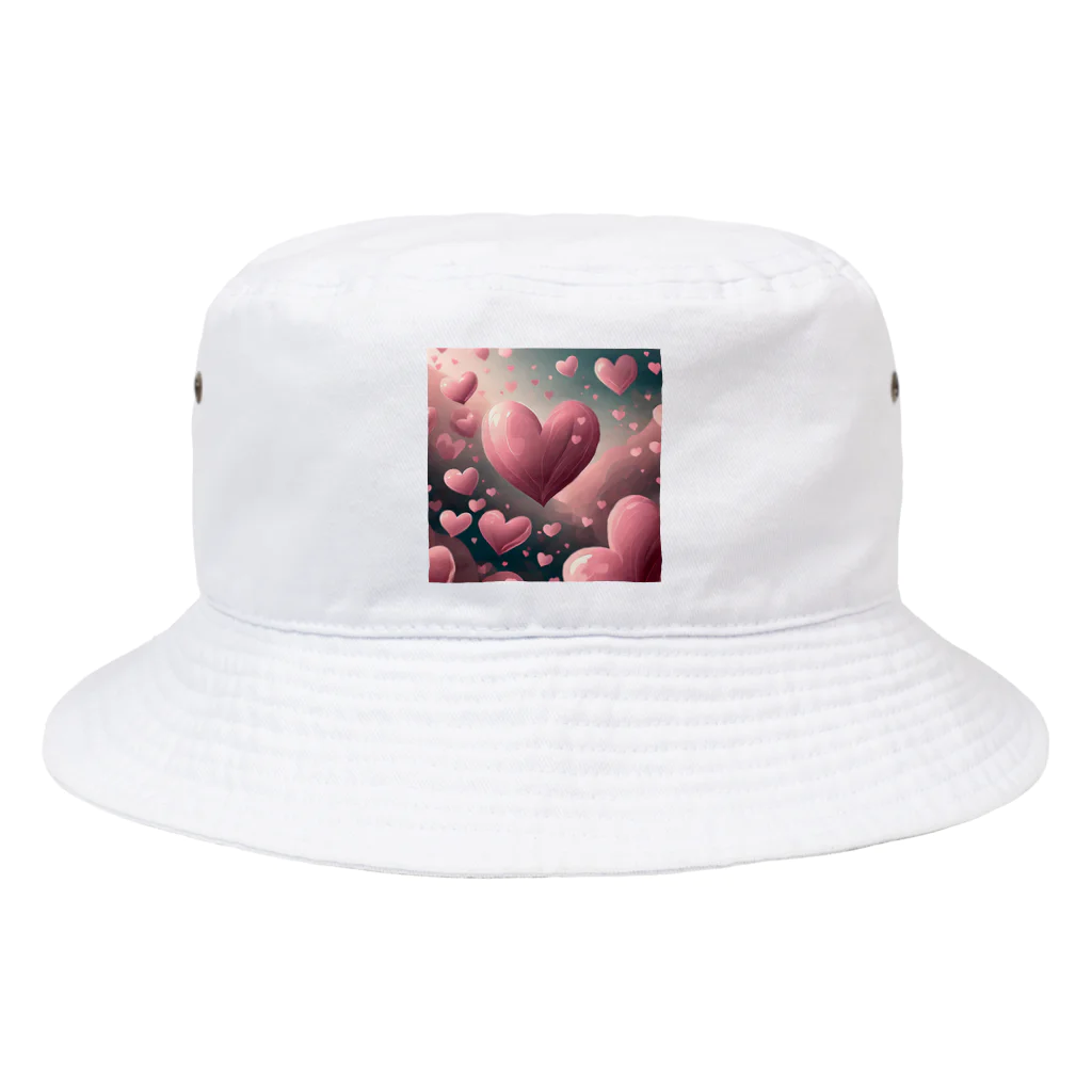 ねこねこねこんのピンクハート Bucket Hat