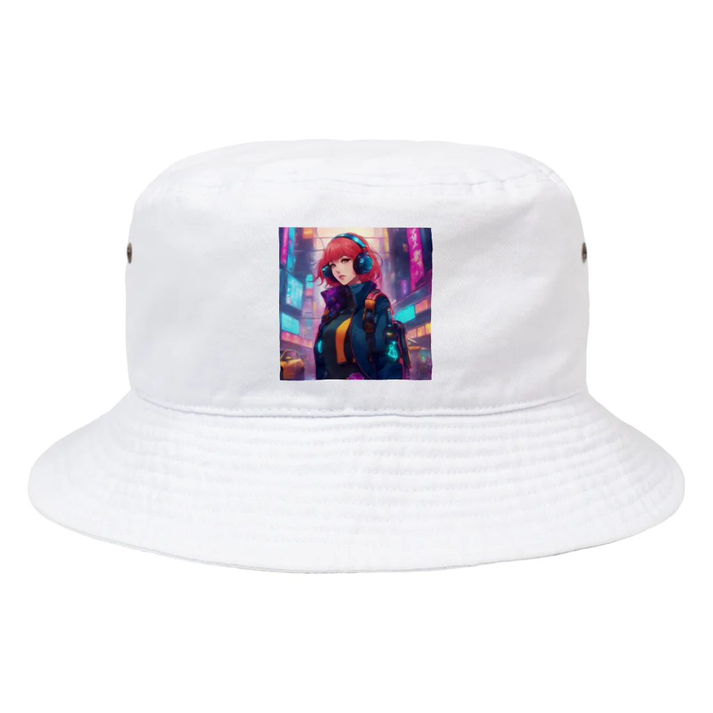 saka7914のサイバー女子 Bucket Hat