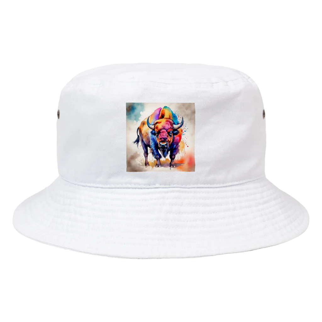 【ma chérie】A treasury of love.のカラフルバッファロー Bucket Hat