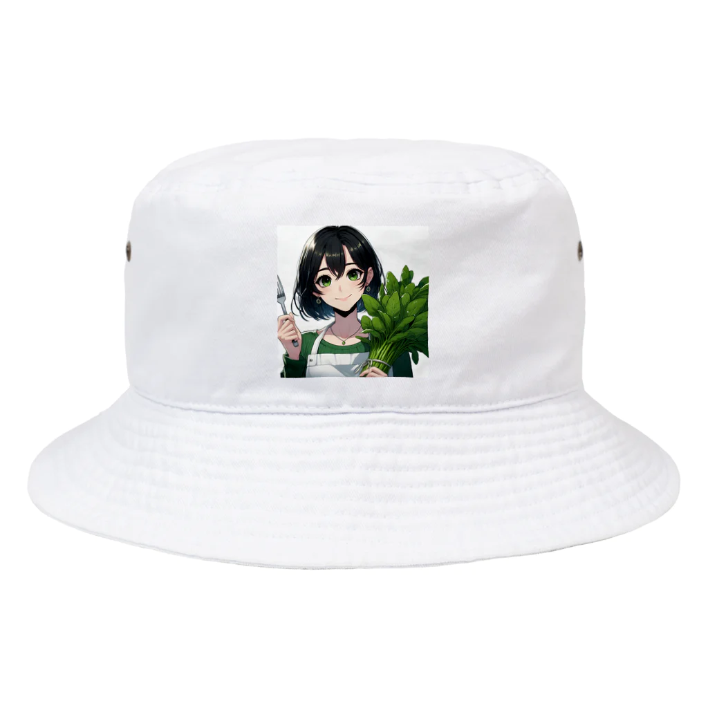 大地の宝物の今日は、ほうれん草で良いですか？ Bucket Hat