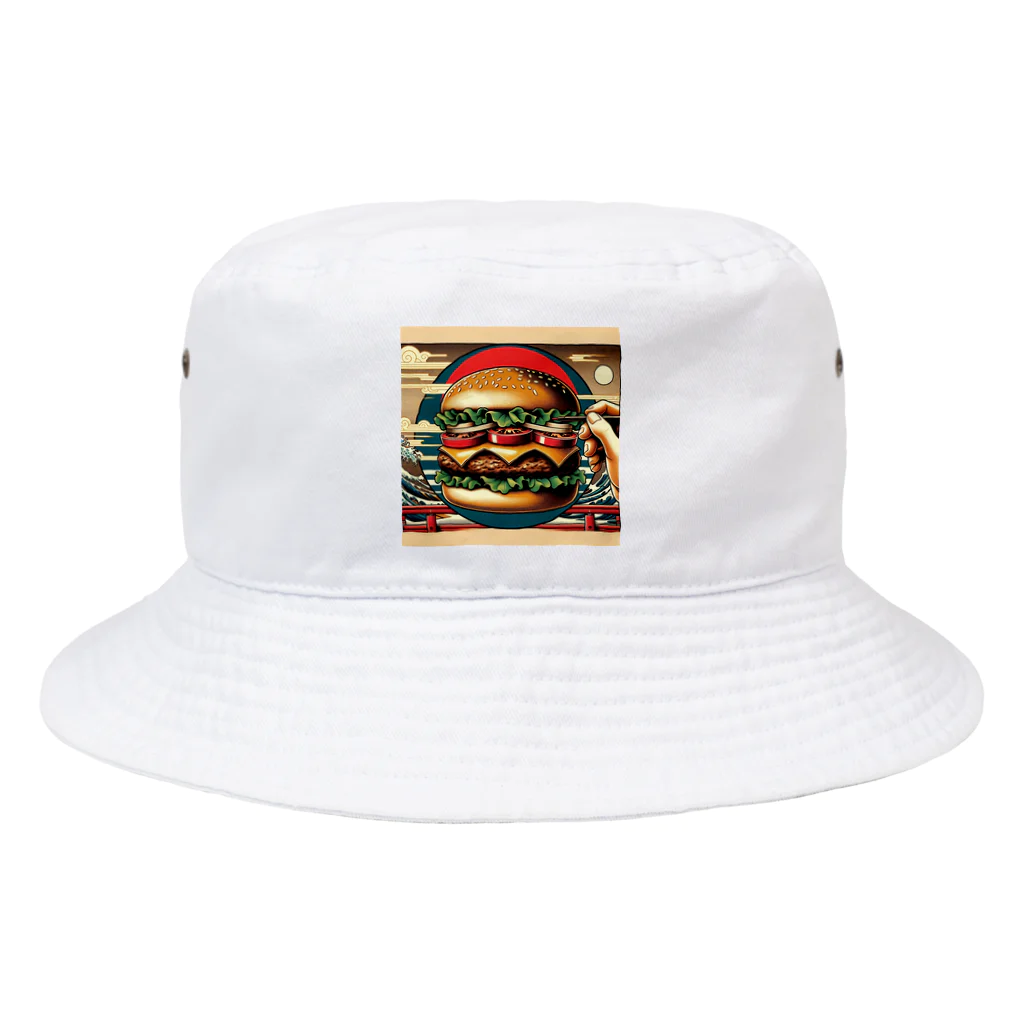 minaminokahoの日本の浮世絵が最新の食文化と融合 Bucket Hat