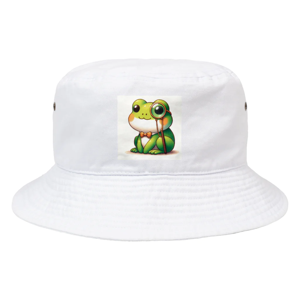 kawaiidoubututatiのカエル×めがね Bucket Hat