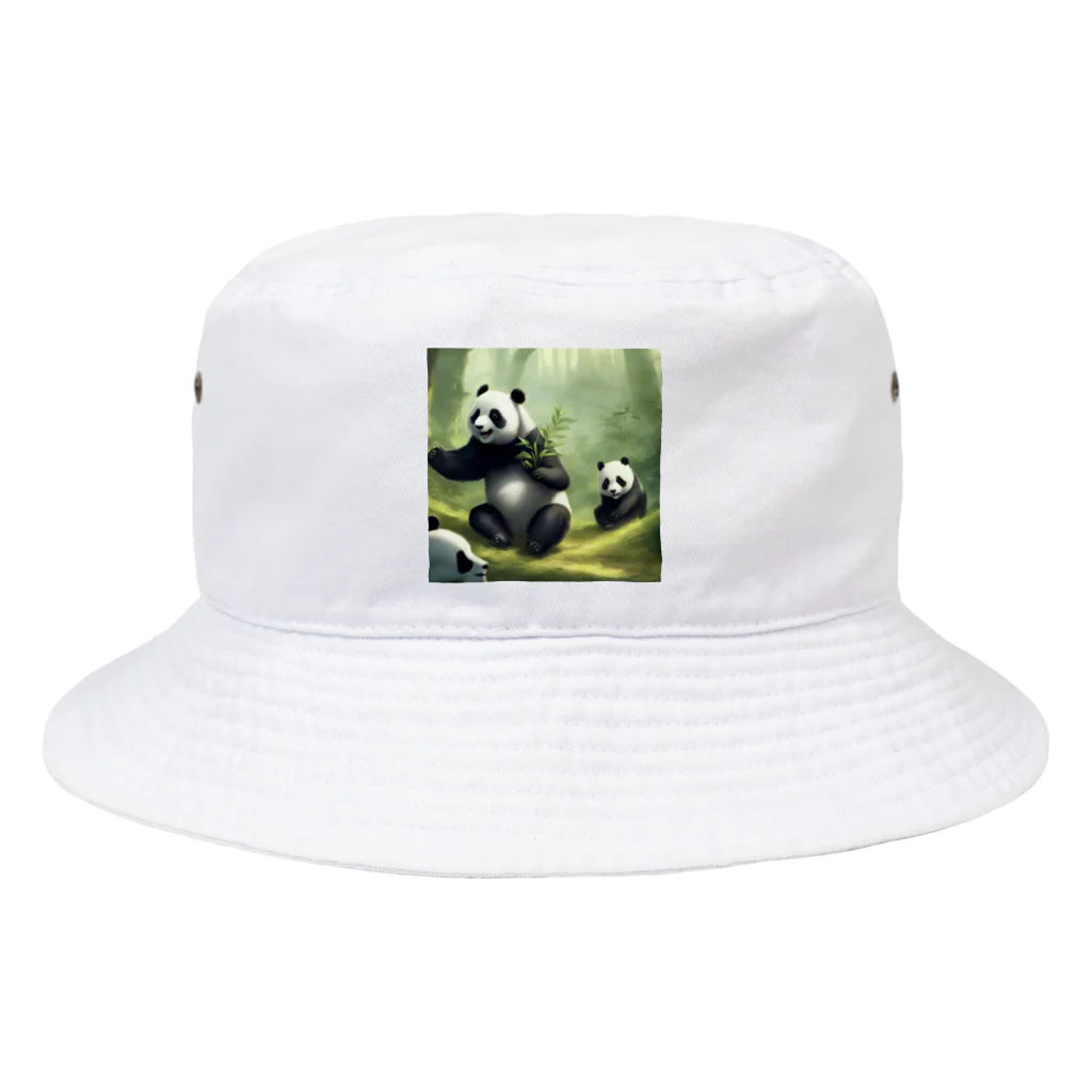 NiTiの遊んでるパンダ Bucket Hat