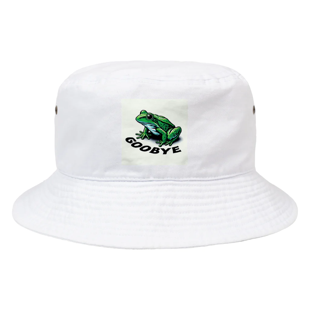 カエルグッズのGOOD BYEカエル Bucket Hat