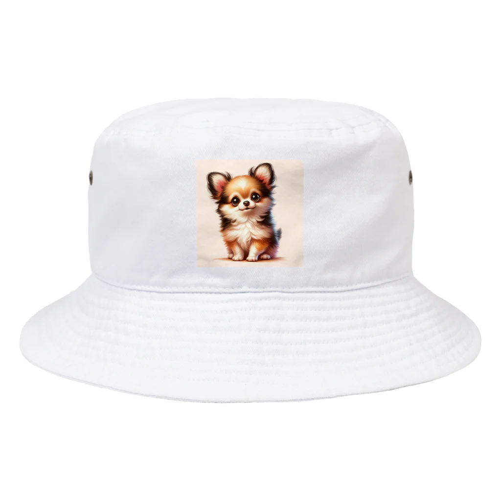 サボのドッグショップのふわふわなチワワ Bucket Hat