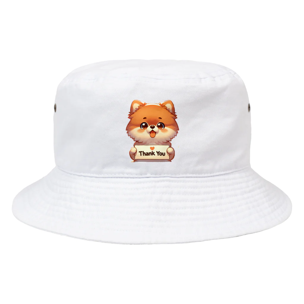 ぷるぱらの【ぽめちい】シリーズ （Thanks バージョン） Bucket Hat