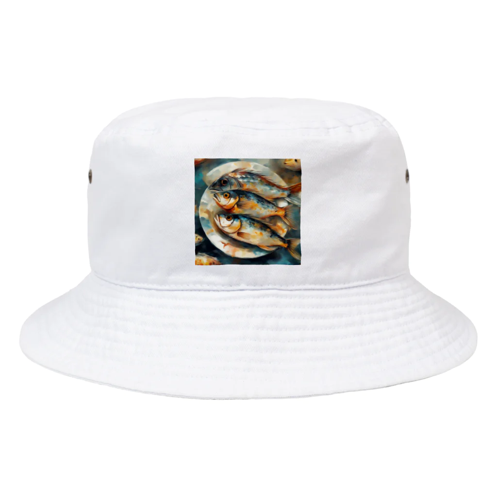 happiness_shopの粗食が一番 Bucket Hat