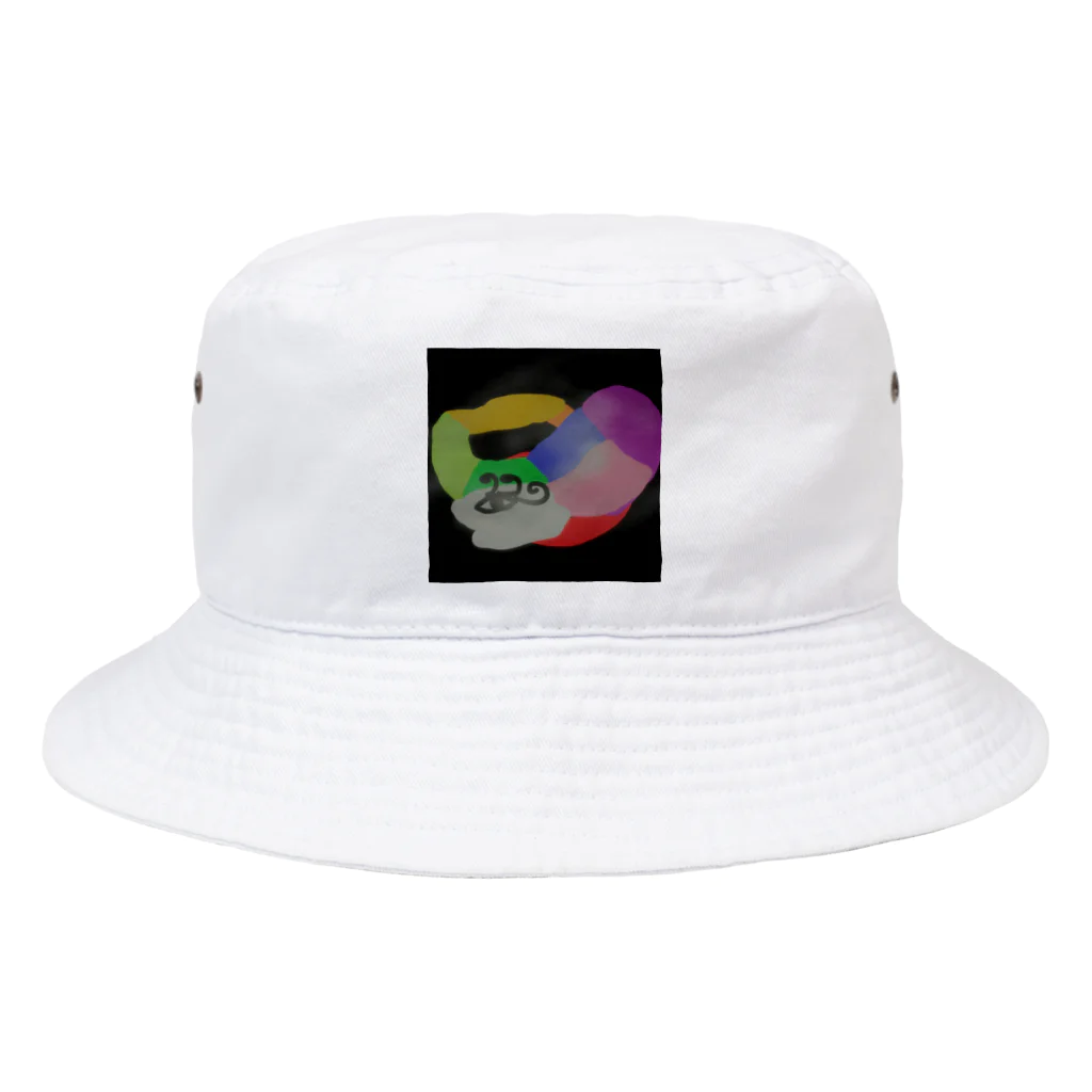 納豆ごはんの派手な蛇グッズ Bucket Hat