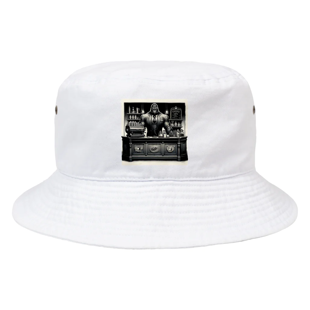 ゴリラショップのThe Mighty Gorilla Coffee Shop  Bucket Hat