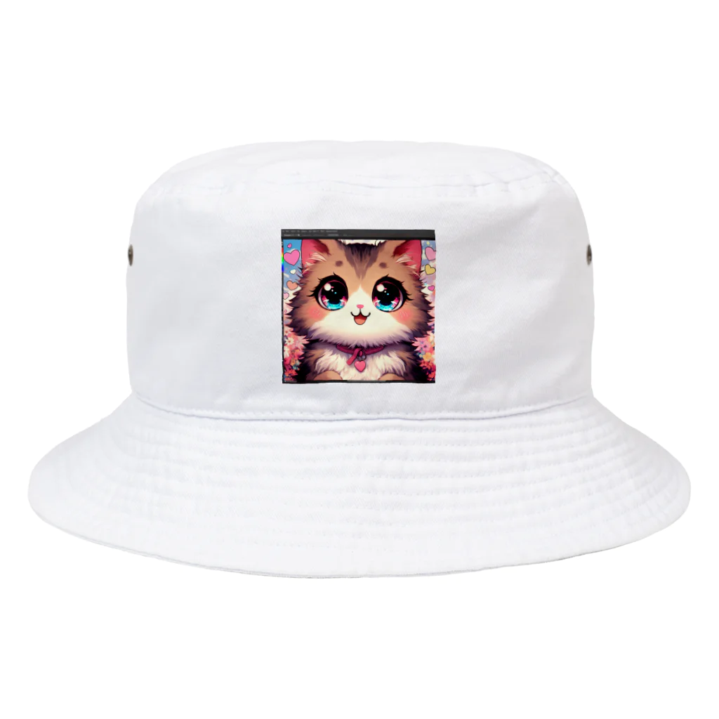 yos-1292583のねこニコばん Bucket Hat