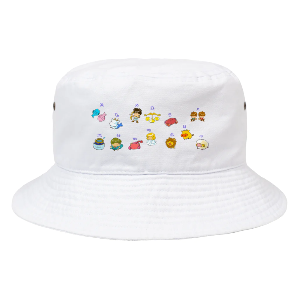 もふもふ堂のギリシャ神話好きへ！、かわいい１２（１３）星座のデザイン Bucket Hat