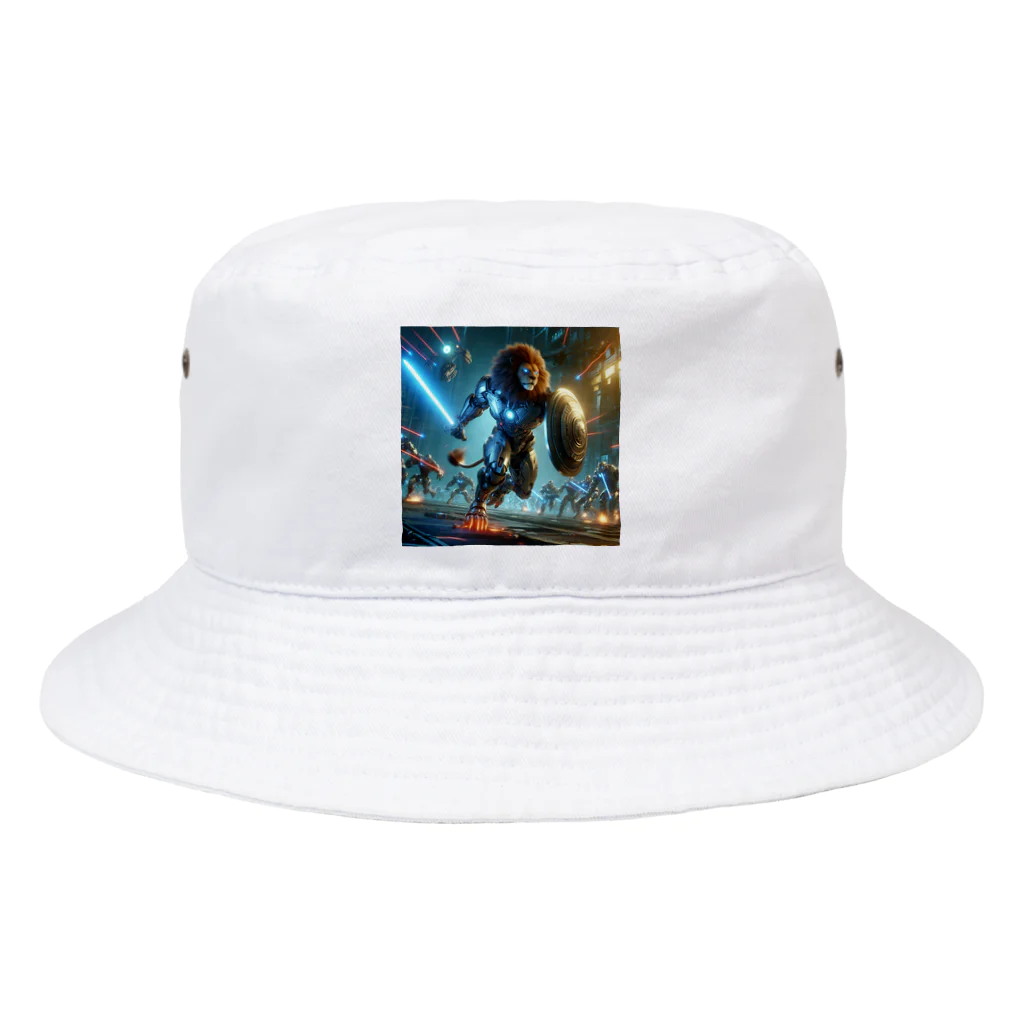 kumama07の出陣ライオンロボ Bucket Hat