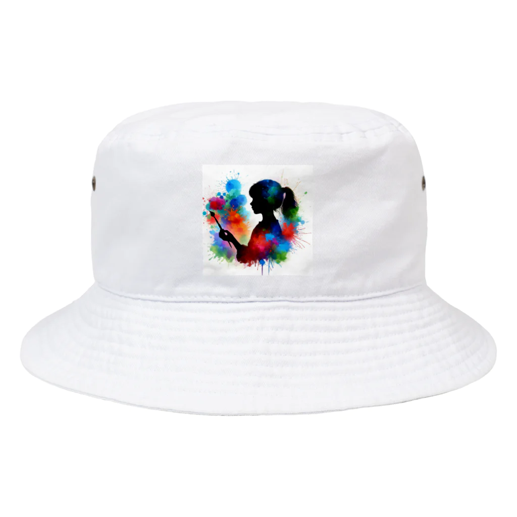 かわクールの筆を持つ少女 Bucket Hat