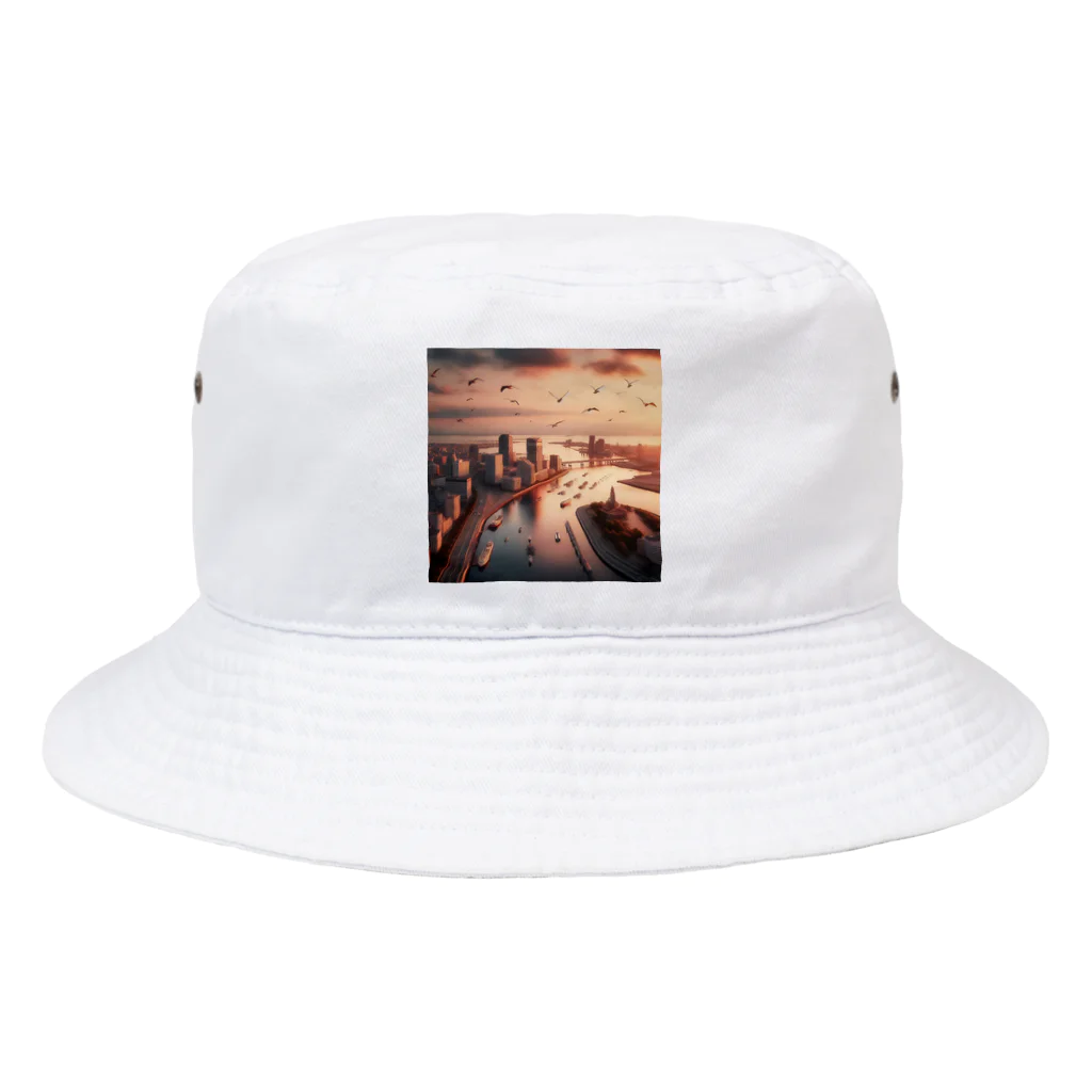 MM24Designの都会の夕暮れ Bucket Hat