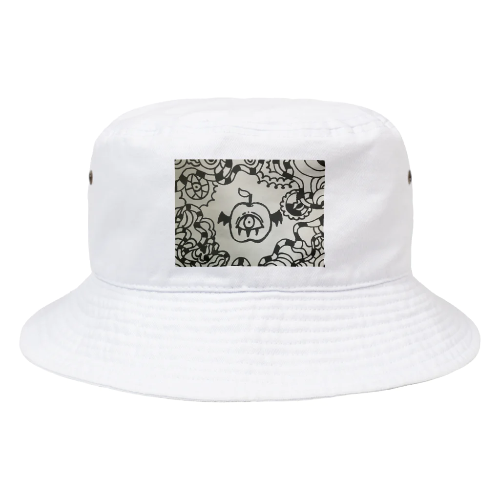 夢魔のお部屋の毒林檎(白黒) Bucket Hat