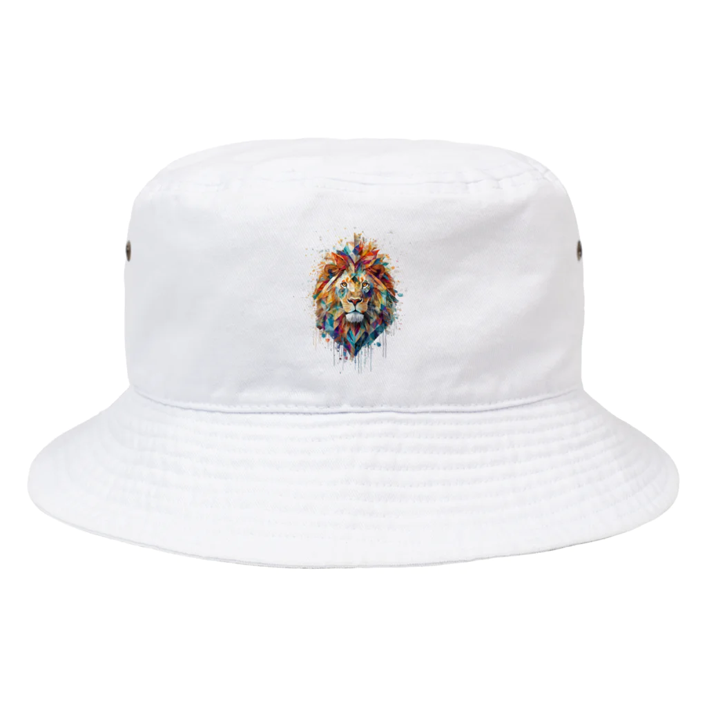 MirofuruDesignの抽象的なライオンスプラッシュTシャツ Bucket Hat