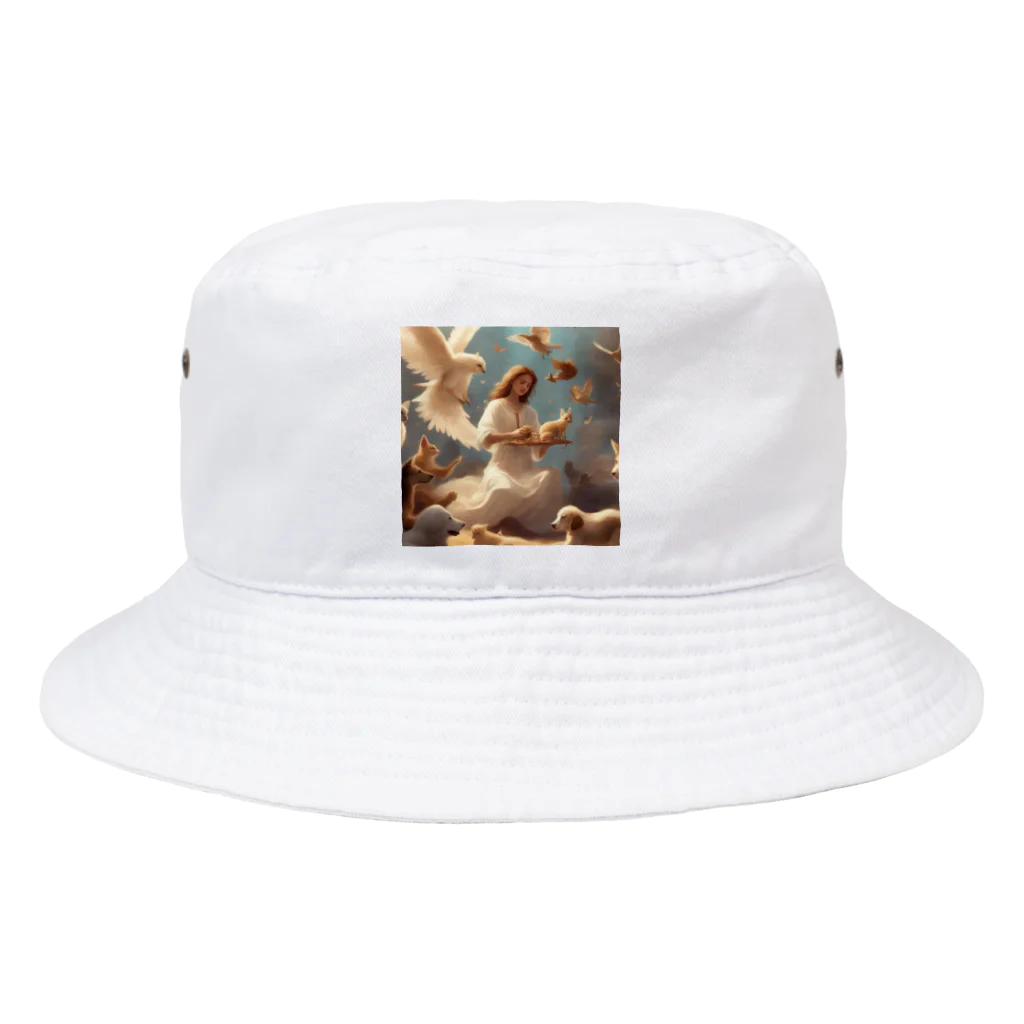 stonefishのペットと遊ぶ天使 Bucket Hat