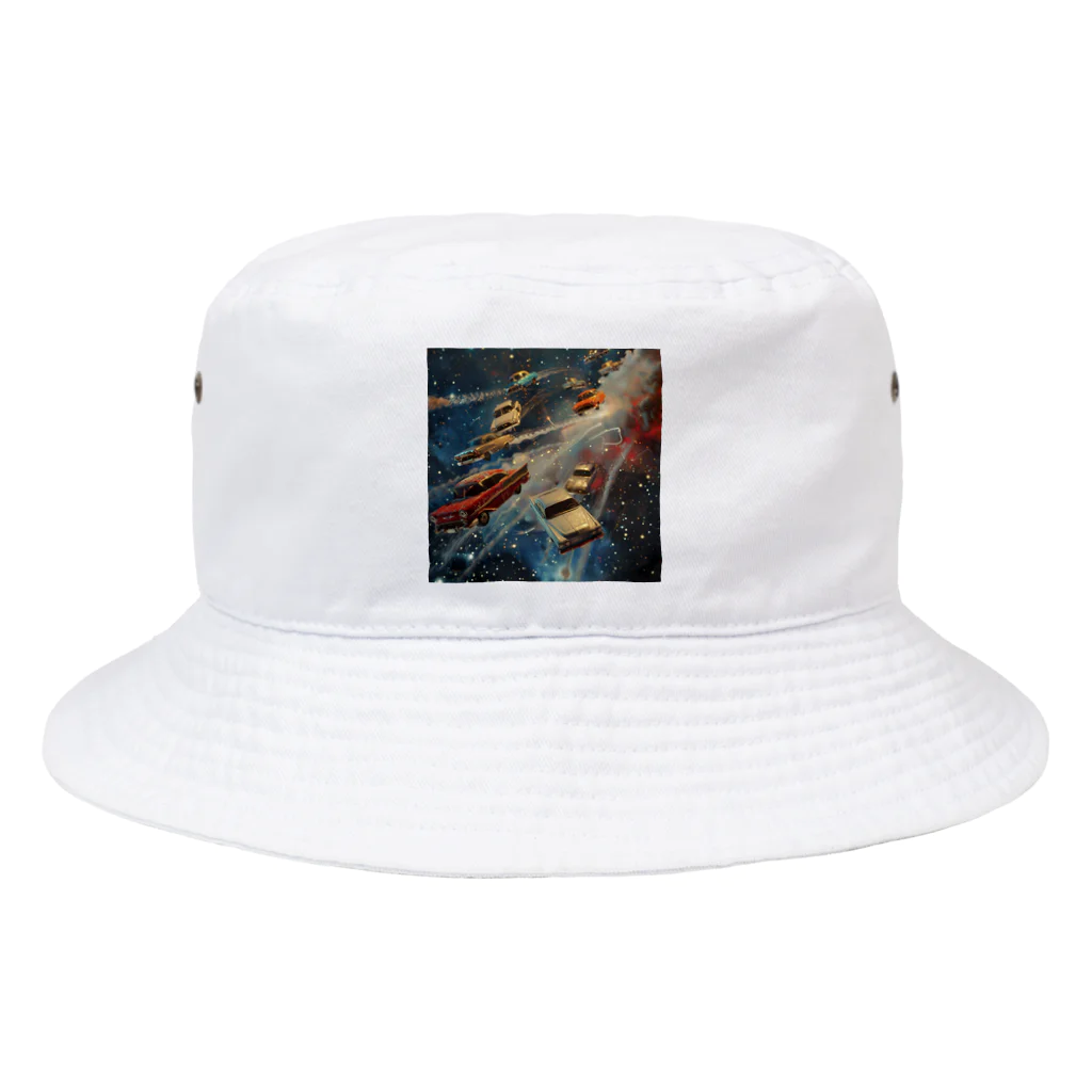 MistyStarkの宇宙を飛び交う車たち Bucket Hat