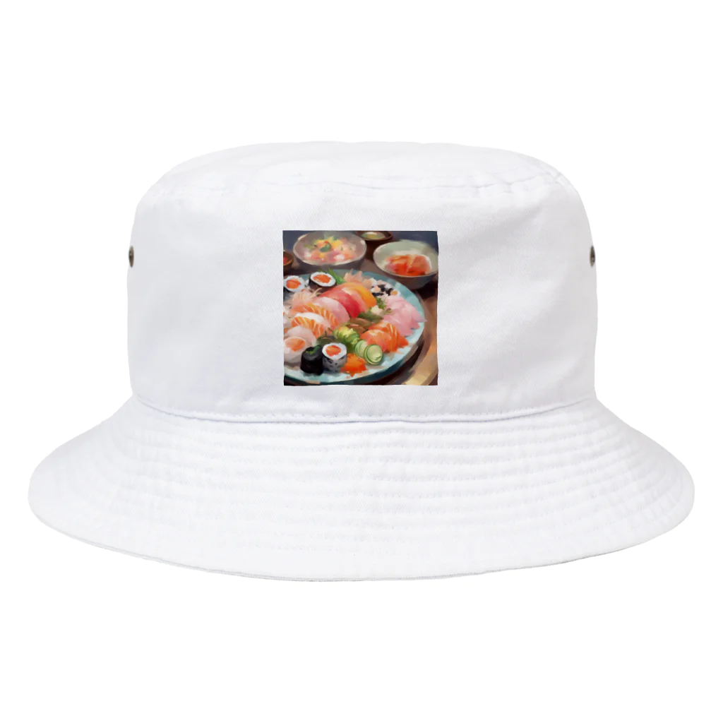 happiness_shopの美しい寿司の絵画 Bucket Hat