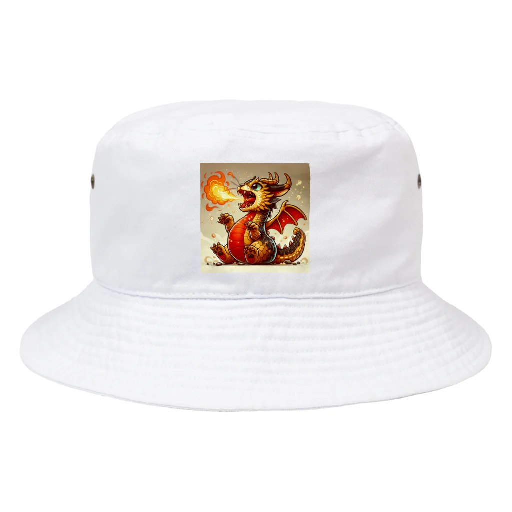 nekodoragonの火噴き猫ドラゴン Bucket Hat