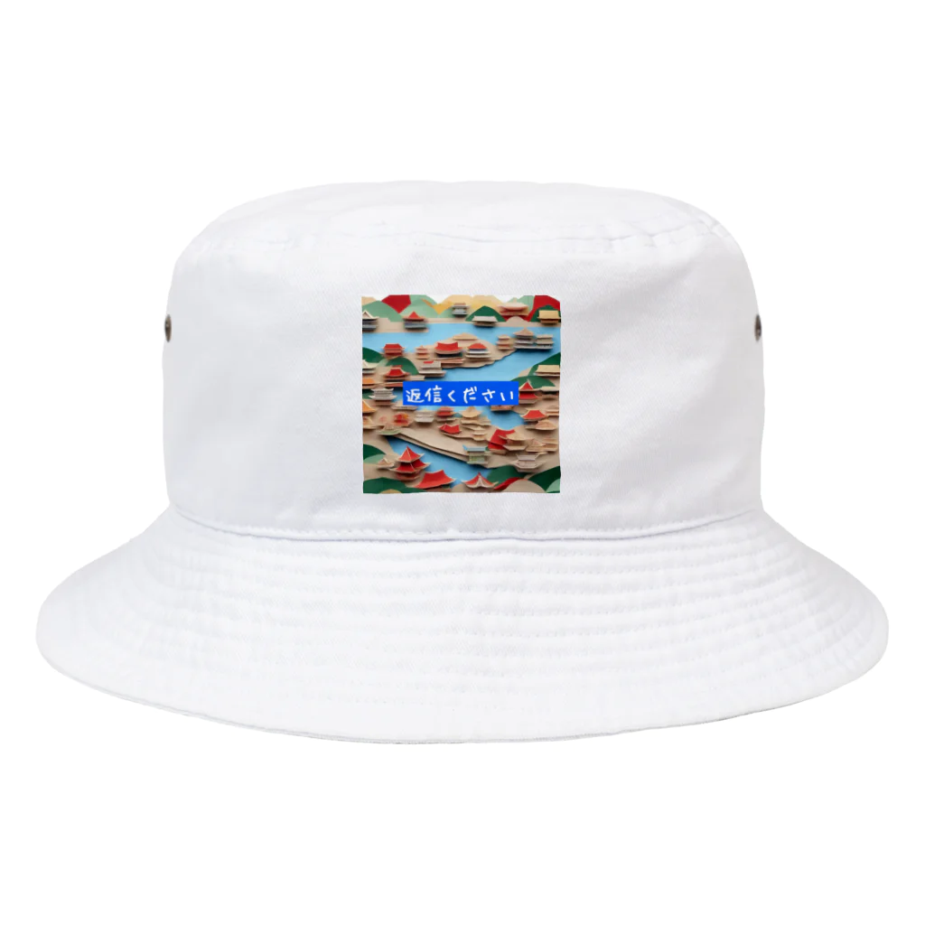 メアリーの日本の四季が折り紙のように美しく表現された風景 Bucket Hat