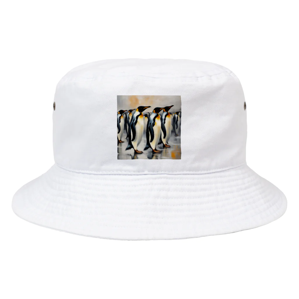 akipen76の仲間のために自分を奮起するペンギン Bucket Hat