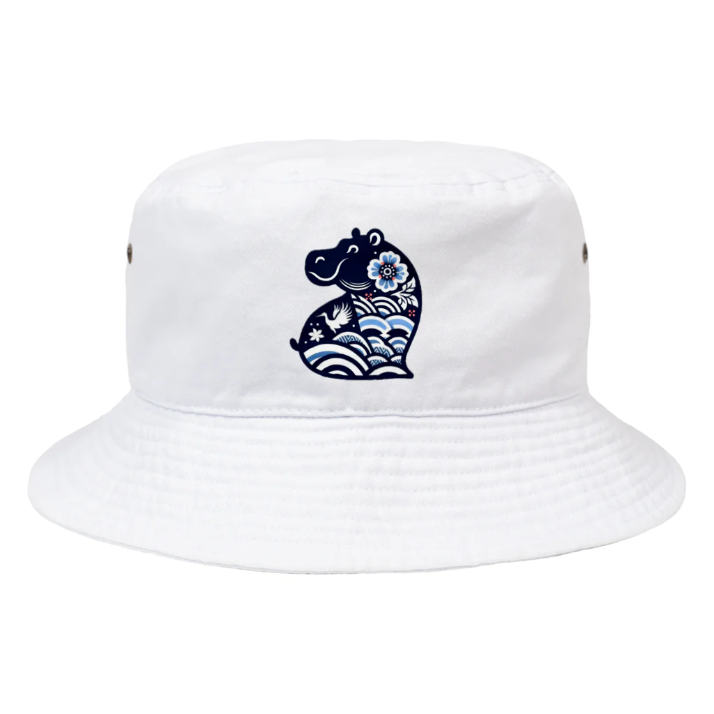 MYoshiの和柄　カバ④ Bucket Hat