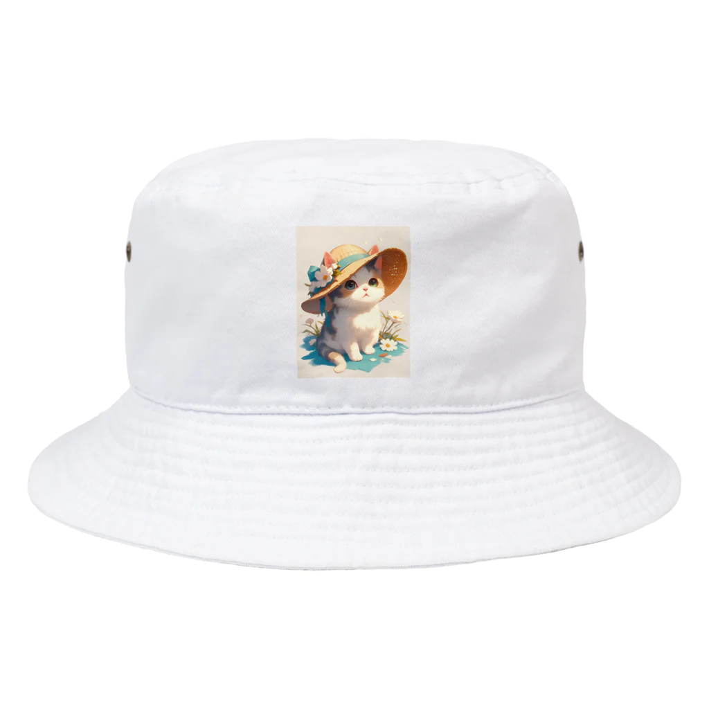 AQUAMETAVERSEの帽子をかぶった可愛い子猫 Marsa 106 Bucket Hat