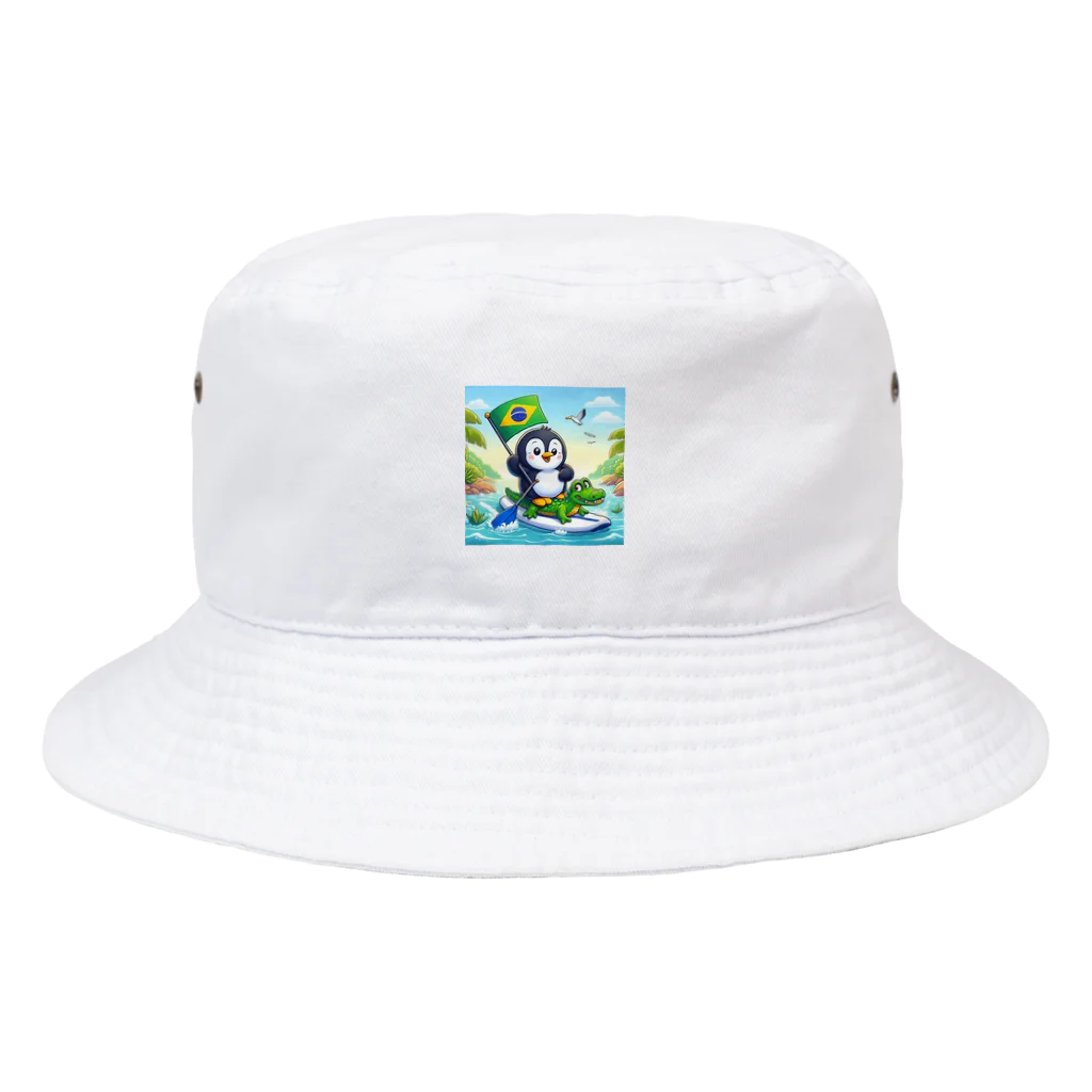 Enjoy 旅SUP!の旅ペンギン　ブラジル　アマゾンでSUP！！ Bucket Hat